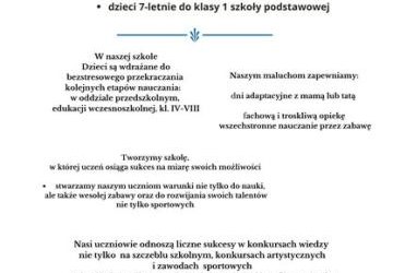 Zapraszamy do Naszej Szkoły
