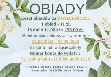 OBIADY - KWIECIEŃ 2025