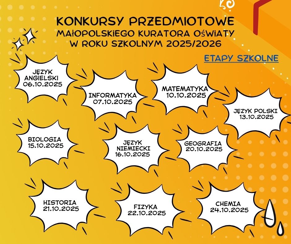 Konkursy przedmiotowe Małopolskiego Kuratora Oświaty
