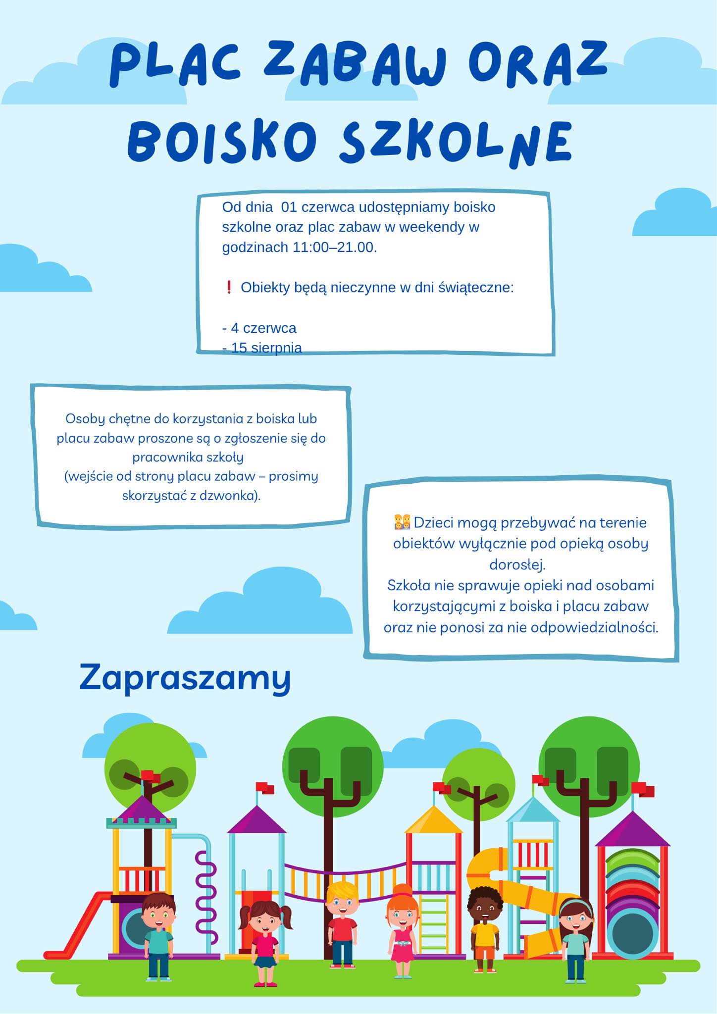 Plac zabaw oraz boisko szkolne