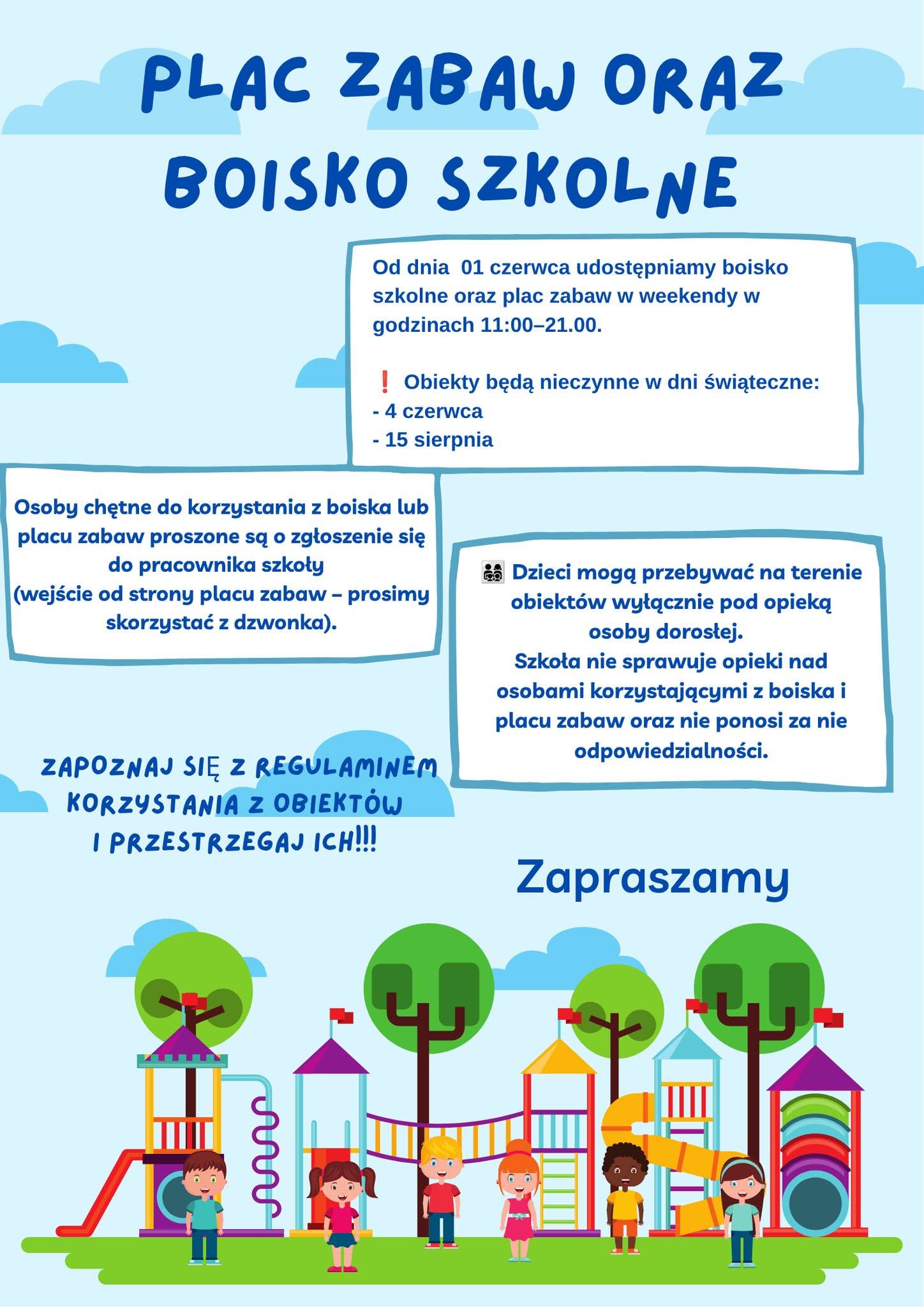 Plac zabaw oraz boisko szkolne